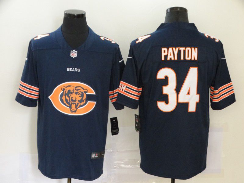 Men Chicago Bears #34 Payton Blue Nike Team logo fashion NFL Jersey->chicago bears->NFL Jersey
